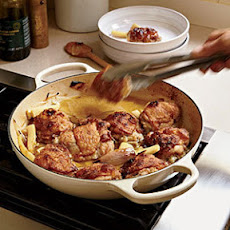 Chardonnay-Braised Chicken Thighs with Parsnips