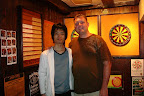 Eric made a friend playing darts