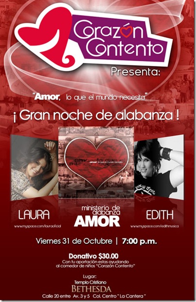Corazon Contento Presenta: Amor, lo que el mundo necesita