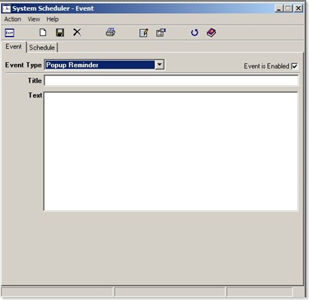 system sheduler event 2