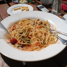 Linguini With Asparagus & Prawns