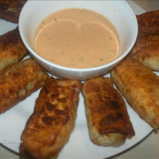 Reuben Egg Roll Wraps With Dipping Sauce