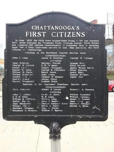 Chattanooga's First Citizens Historical Sign