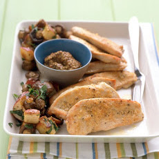 Turkey Cutlets with Potatoes and Mushrooms
