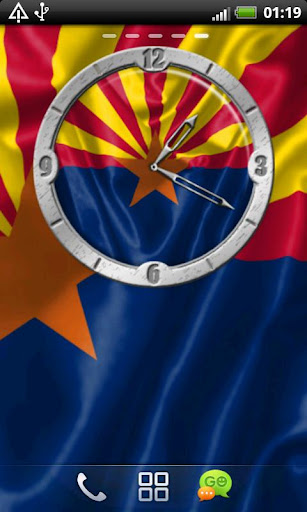 【免費個人化App】USA Arizona clock flag-APP點子