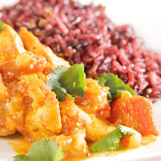 Chicken Colombo with Purple Jasmine Rice