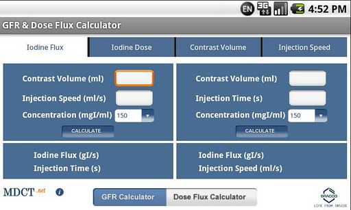 GFR Dose Flux Calculator