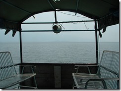 In boat to Samosir island