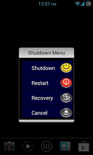 Shutdown Menu ROOT