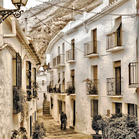 Frigiliana, in the mountains of Andulucia by Janette Fraser - Landscapes Travel ( holiday, mountains, alectrum, spanish, andulucia, village, pwcdetails, morning, spain, frigiliana )