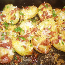 Roasted Potatoes With Bacon, Cheese, and Parsley