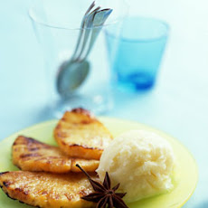 Roasted Pineapple with Star Anise Pineapple Sorbet