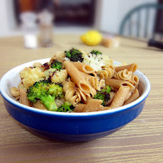 Pasta with broccoli, anchovies, lemon