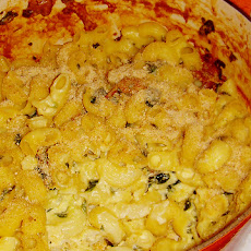 Mac and Two Cheeses With Caramelized Shallots