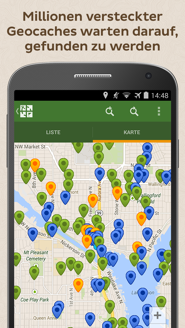 Android application Geocaching Classic screenshort