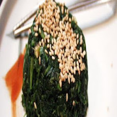 Steamed Spinach and Pickled Ginger Salad