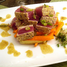 Seared Tuna With Green Onion-Wasabi Sauce