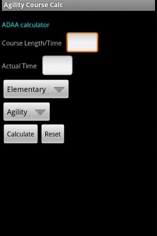 Agility Course Calculator