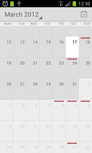 Calendar from Android 4.4