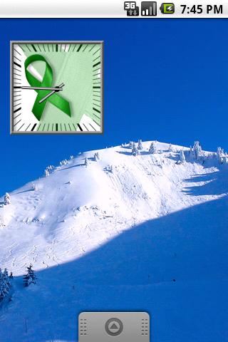 Green Awareness Ribbon Clock