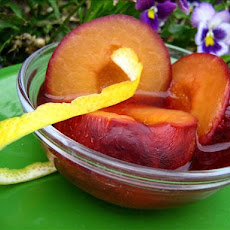 Plums Poached in Earl Grey Tea