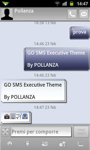 GO SMS Executiveのテーマ行く