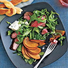 Flank Steak Salad with Plums and Blue Cheese
