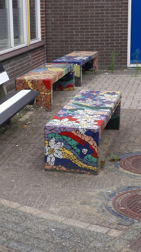 Mosaic Flower Benches