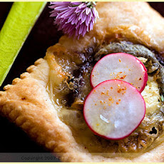 Sainte Maure, Eggplant, Thyme and Honey Tartlets