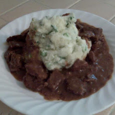 Beef Tips on Rice - Pressure Cooker