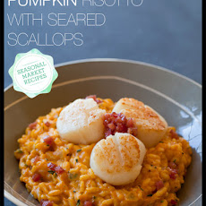 Pumpkin Risotto with Seared Scallops