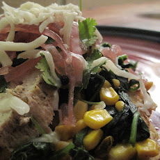 Pork Sirloin with Corn and Green Onion Cakes