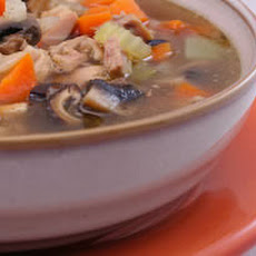 Leftover Turkey Soup Recipe with Double Mushrooms