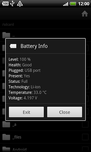 fileman Battery Info