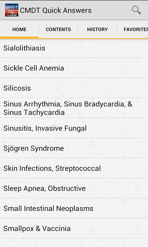 Android application Quick Med Diagnosis&amp;Treatment screenshort