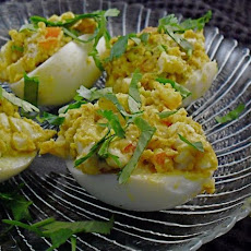 Curry Stuffed Eggs
