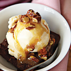 Chocolate Turtle Brownie Sundaes