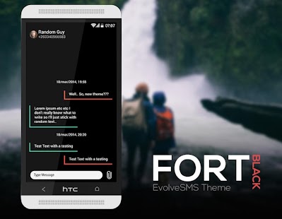 How to get Fort Black Theme EvolveSMS 1.0 mod apk for pc