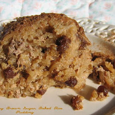 Lemony Brown Sugar Baked Rice Pudding