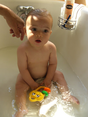 Bathtime for babies