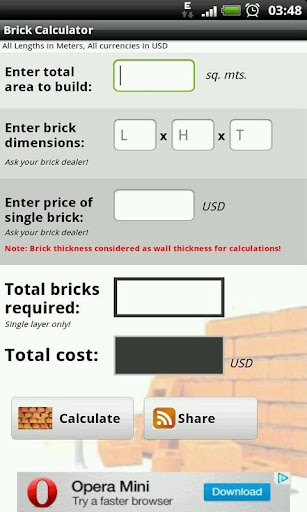 Brick Calculator