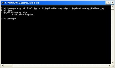 How tohide a file in an image?