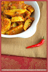 Aachari Alu - Potatoes in Mango Chutney Sauce