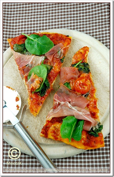 Pizza-Parma Spinach (02) by MeetaK