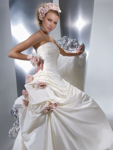 Wedding gowns with flowers spectacular design