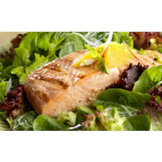 Grilled Salmon with Citrus Salsa and Baby Greens