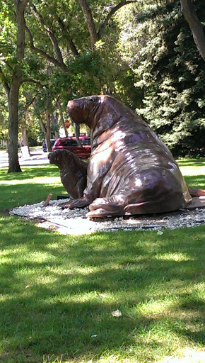 Walrus and Calf Statue