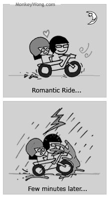 Funny Cartoon - A Romantic Ride
