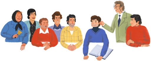 Google Doodle Ertem Egilmez's 85th Birthday (born 1929)