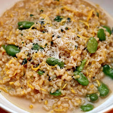 Dinner Tonight: Brown Risotto with Summer Squash, Favas, and Mint